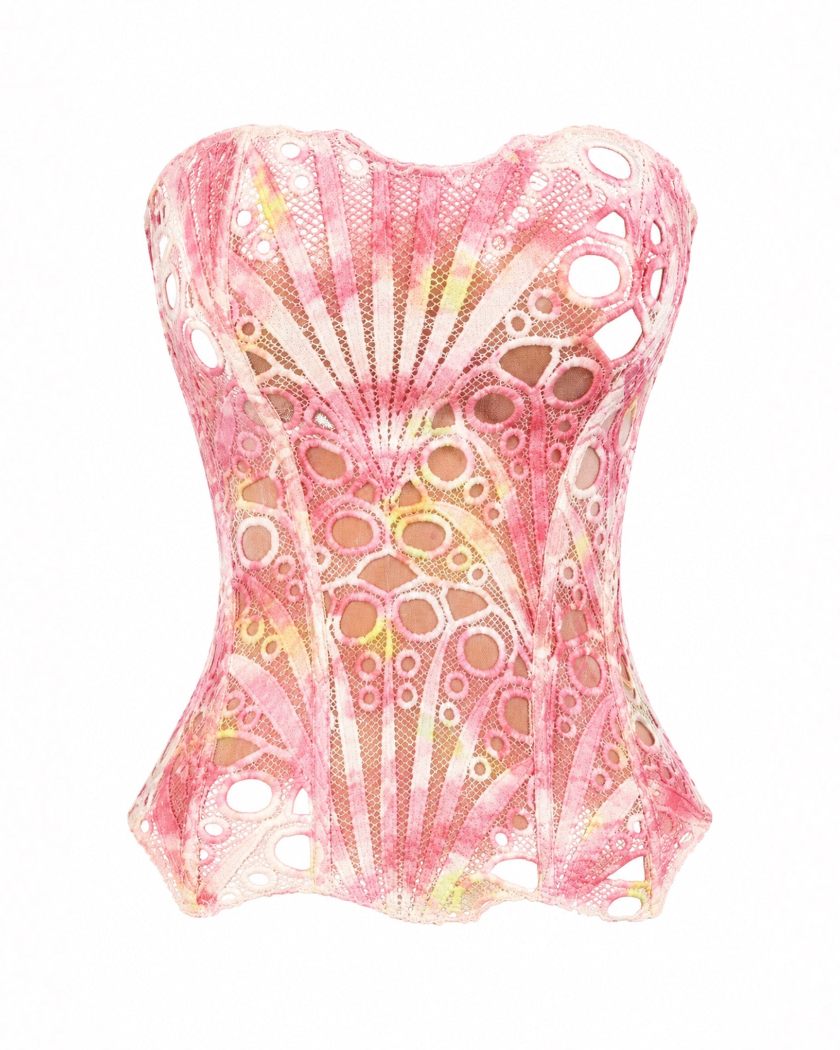 Rosé Couture Lace-Up Corset