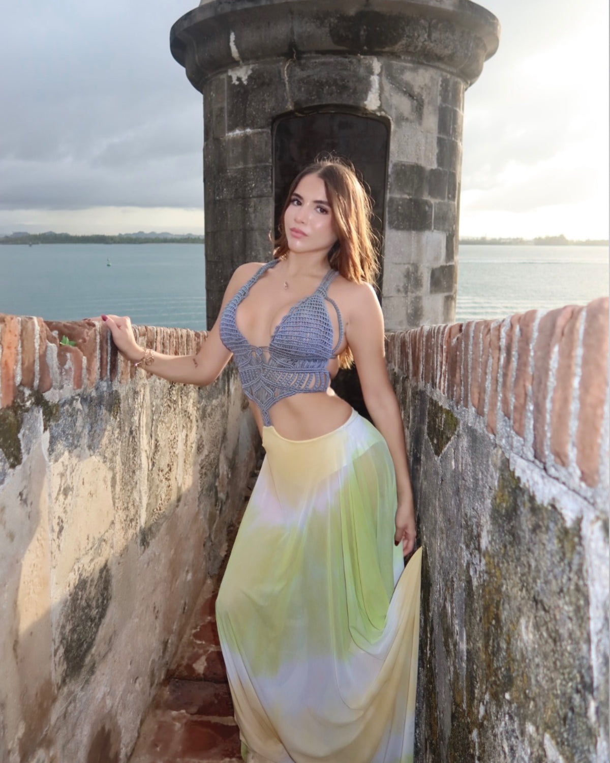 Solemar Macramé Dress