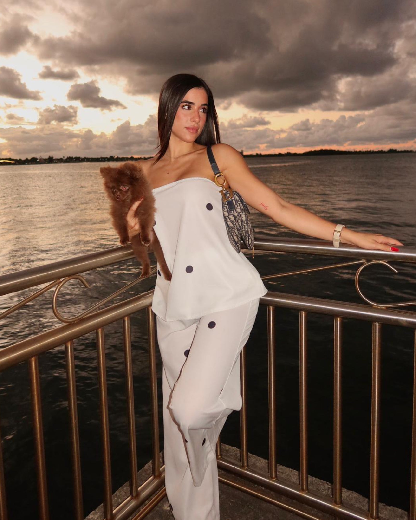 Polka Breeze Strapless Set