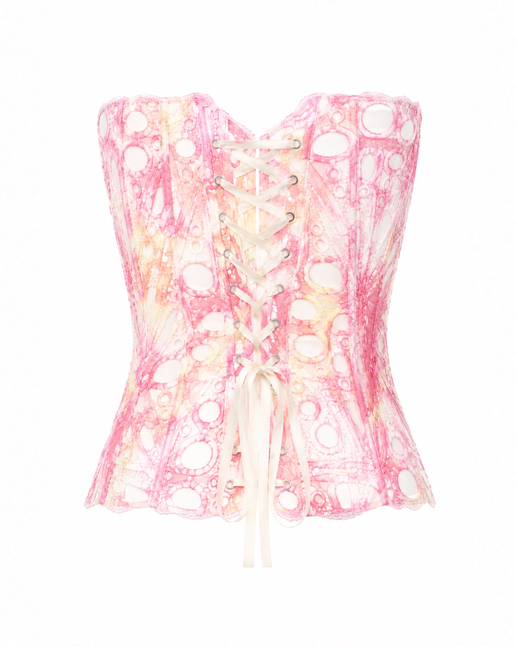 Rosé Couture Lace-Up Corset
